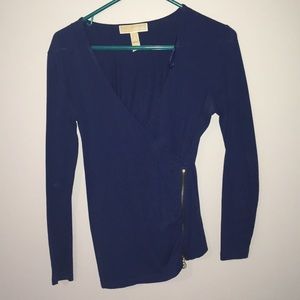 Michael Kors long sleeve shirt with side zipper